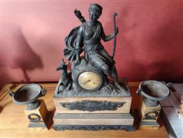 bronzen pendule klok antiek