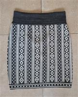 Prachtig Vintage Antracietgrijs Rokje in Tricot 