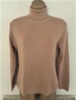 Vintage Mokkabeige Rolkraagtrui van Denllo - 38