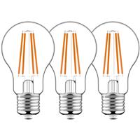 E27 LED Lamp 806 lm - Klassiek design - Warm wit licht - 3PACK