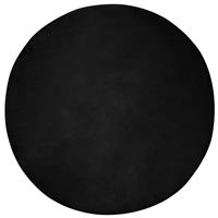 vidaXL Nep Konijnenbont Tapijt Zwart Ø 200 cm Polyester