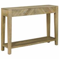 vidaXL Wandtafel Natuurlijk grijs 110 x 30 x 80 cm Massief Mango Hout