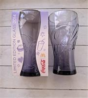 2 Paarse Coca Cola Glazen Limited Ed 2014