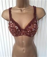 Elegante Donkerbruine BH met Ruches - 70B