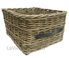 Rieten opbergmand/voorraadmand middelgroot 