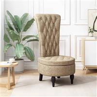 vidaXL Slipper Stoel Lichtgrijs 56,5 x 70 x 110 cm Nep Suede Leer