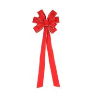 Rood Gouden Strik Velvet 78cm