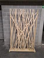 Kamerscherm of paravent in teakhout.