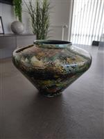 2 handgeschilderde glazen vazen