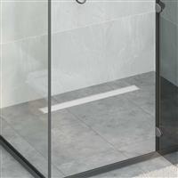 vidaXL Doucheafvoer 2-in-1 met 360° Sifon Zilver 70 cm