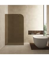 Inloopdouche Wiesbaden Curvea 120x200 cm 8 mm Nano Vintage Brons Glas
