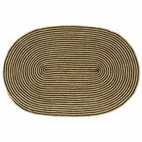 vidaXL Vloerkleed Natuurlijk en Zwart 122 x 183 cm Jute