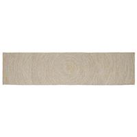 vidaXL Vloerkleed Natuurlijk en Wit 80 x 400 cm Jute