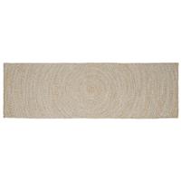 vidaXL Vloerkleed Natuurlijk en Wit 80 x 200 cm Jute