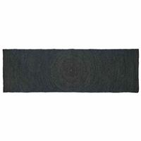 vidaXL Vloerkleed Donkergrijs 80 x 250 cm Jute