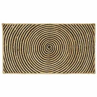 vidaXL Vloerkleed Natuurlijk en Zwart 60 x 110 cm Jute