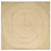 vidaXL Vloerkleed Natuurlijk en Wit 200 x 200 cm Jute