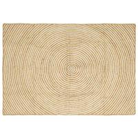 vidaXL Vloerkleed Natuurlijk en Wit 140 x 200 cm Jute