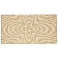vidaXL Vloerkleed Natuurlijk en Wit 80 x 150 cm Jute