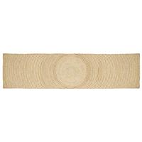 vidaXL Vloerkleed Natuurlijk en Wit 60 x 400 cm Jute