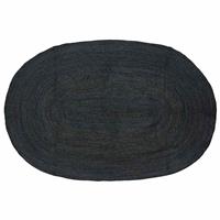 vidaXL Vloerkleed Natuurlijk en Zwart 300 x 300 cm Jute