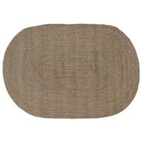 vidaXL Vloerkleed Natuurlijk en Zwart 300 x 300 cm Jute