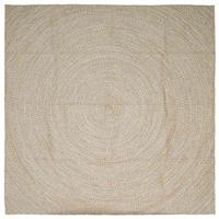 vidaXL Vloerkleed Natuurlijk en Wit 200 x 200 cm Jute