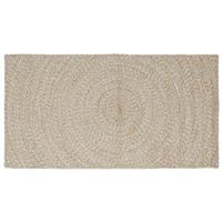 vidaXL Vloerkleed Natuurlijk en Wit 100 x 200 cm Jute