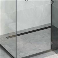 vidaXL Doucheafvoer 2-in-1 met 360° Sifon Zwart 100 cm