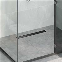 vidaXL Doucheafvoer 2-in-1 met 360° Sifon Zwart 60 cm