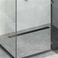 vidaXL Doucheafvoer 2-in-1 met 360° Sifon Zwart 90 cm