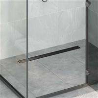 vidaXL Doucheafvoer 2-in-1 met 360° Sifon Zwart 80 cm