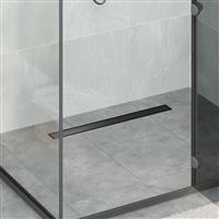 vidaXL Doucheafvoer 2-in-1 met 360° Sifon Zwart 70 cm