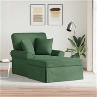 vidaXL Chaise Lounge met Rok met kussen Jungle Groen 91 x 157 x 91 cm