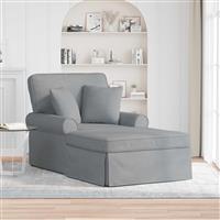 vidaXL Chaise Lounge met Rok Lichtgrijs 91 x 157 x 91 cm Stof