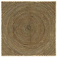 vidaXL Vloerkleed Natuurlijk en Zwart 160 x 160 cm Jute