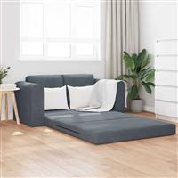 vidaXL Vouwsofa Bed Donkergrijs 148 x 71 x 83 cm Fluweel