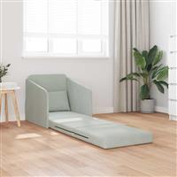 vidaXL Vouwsofa Bed Lichtgrijs 65 x 80 x 83 cm Fluweel
