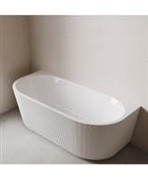 Ligbad Half Vrijstaand BWS Alivia 170x80 cm Acryl Met Waste Glans Wit