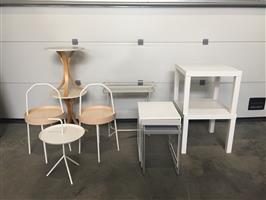 (28) Verschillende bijzettafels 9 euro per stuk