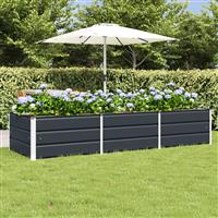 vidaXL Plantenbak Antraciet 240 x 80 x 45 cm Staal