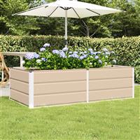 vidaXL Plantenbak Ivoor 160 x 80 x 45 cm Staal