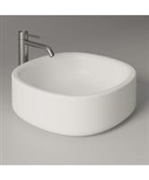 Waskom Salenzi Idilla 40 cm Deens Ovaal Mat Wit (incl. plug)