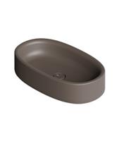Waskom Salenzi Idilla 60 cm Ovaal Mat Bruin (incl. plug)