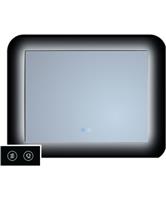 Spiegel Sanicare TuTTi 80 cm met LED Ambiance Rondom en Spiegelverwarming met Lijst Chroom