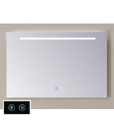 Spiegel Sanicare TuTTi 90 cm met LED 1 Horizontale Strook en Spiegelverwarming