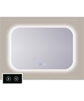 Spiegel Sanicare TuTTi Rechthoek Afgerond 80 cm met LED Ambiance Rondom en Spiegelverwarming