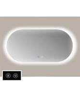 Spiegel Sanicare TuTTi Ovaal-rond 70x120 cm met LED Ambiance Rondom en Spiegelverwarming