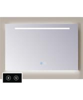 Spiegel Sanicare TuTTi 120 cm met LED 1 Horizontale Strook en Ambi Onder en Spiegelverwarming