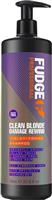 FUDGE Clean Blonde Damage Rewind Violet-Toning Shampoo, 1000ml